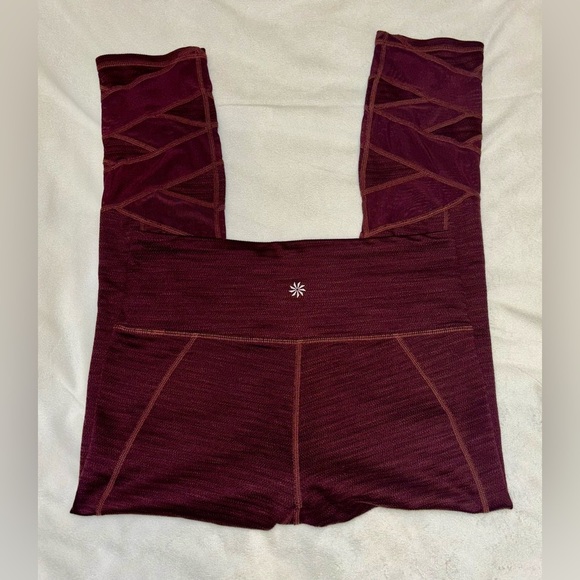 Athleta Cropped Leggings 21” in Burgundy - Picture 1 of 7